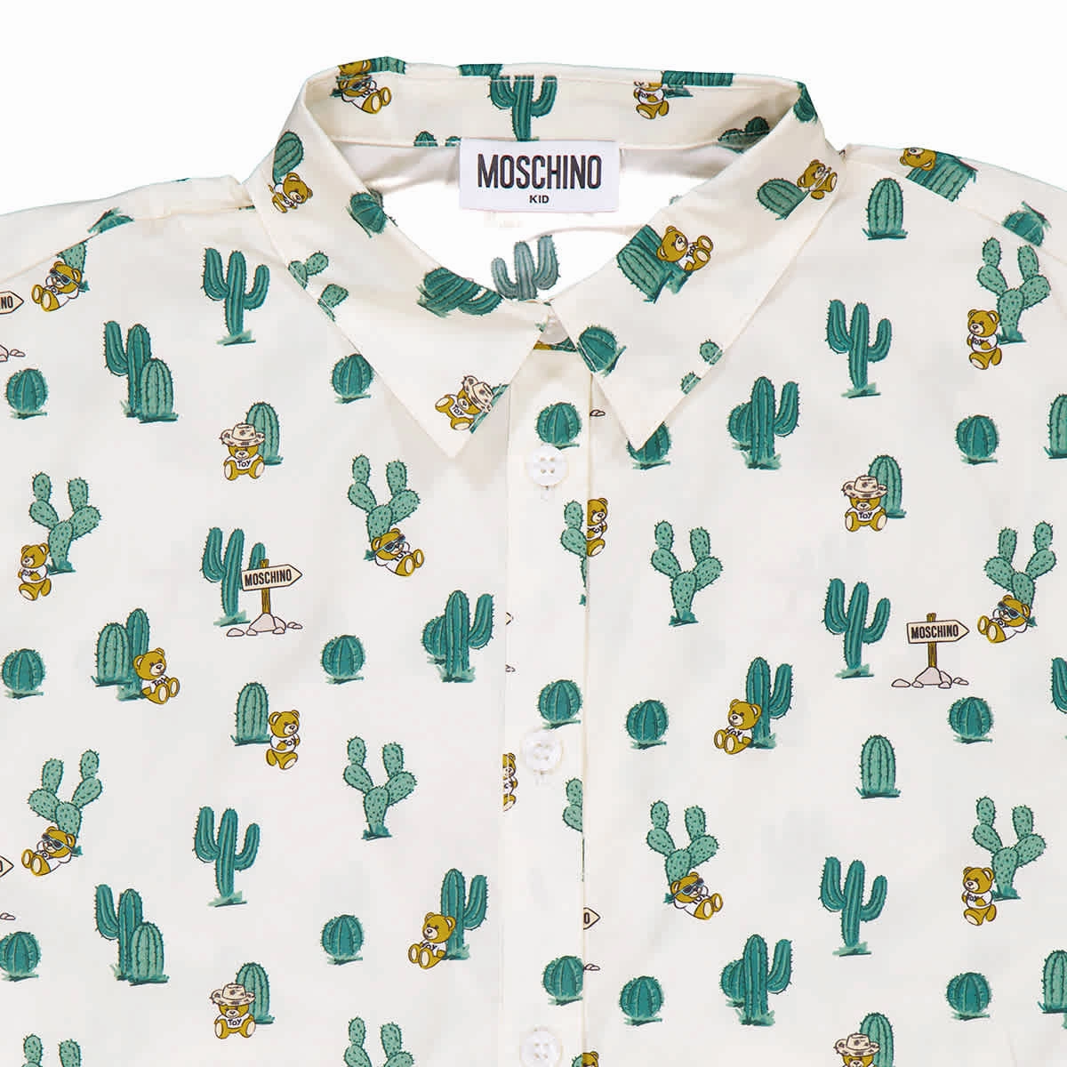 Moschino Girls Graphic-Print Short Sleeve Shirt Girls Tunic Top