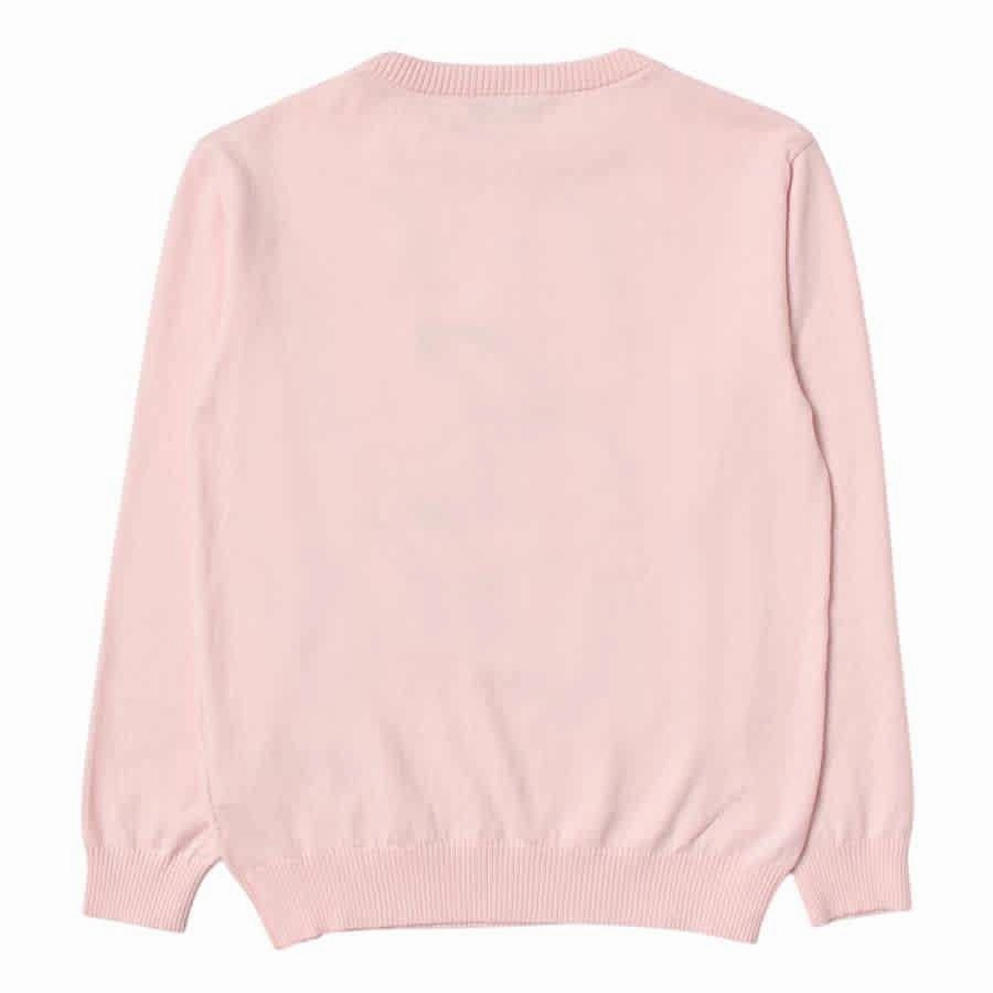Moschino Girls Signature Teddy Bear Motif Cotton Sweater, Size 10Y Girls Tunic Top