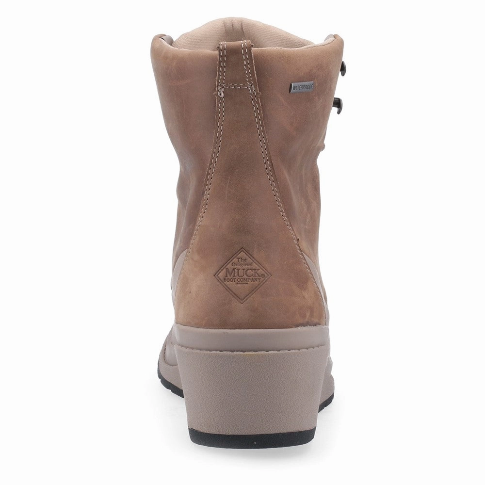 Muck Boots Liberty Leather Wedge Ankle Boots Women's Sneakers Casual Walking Shoes