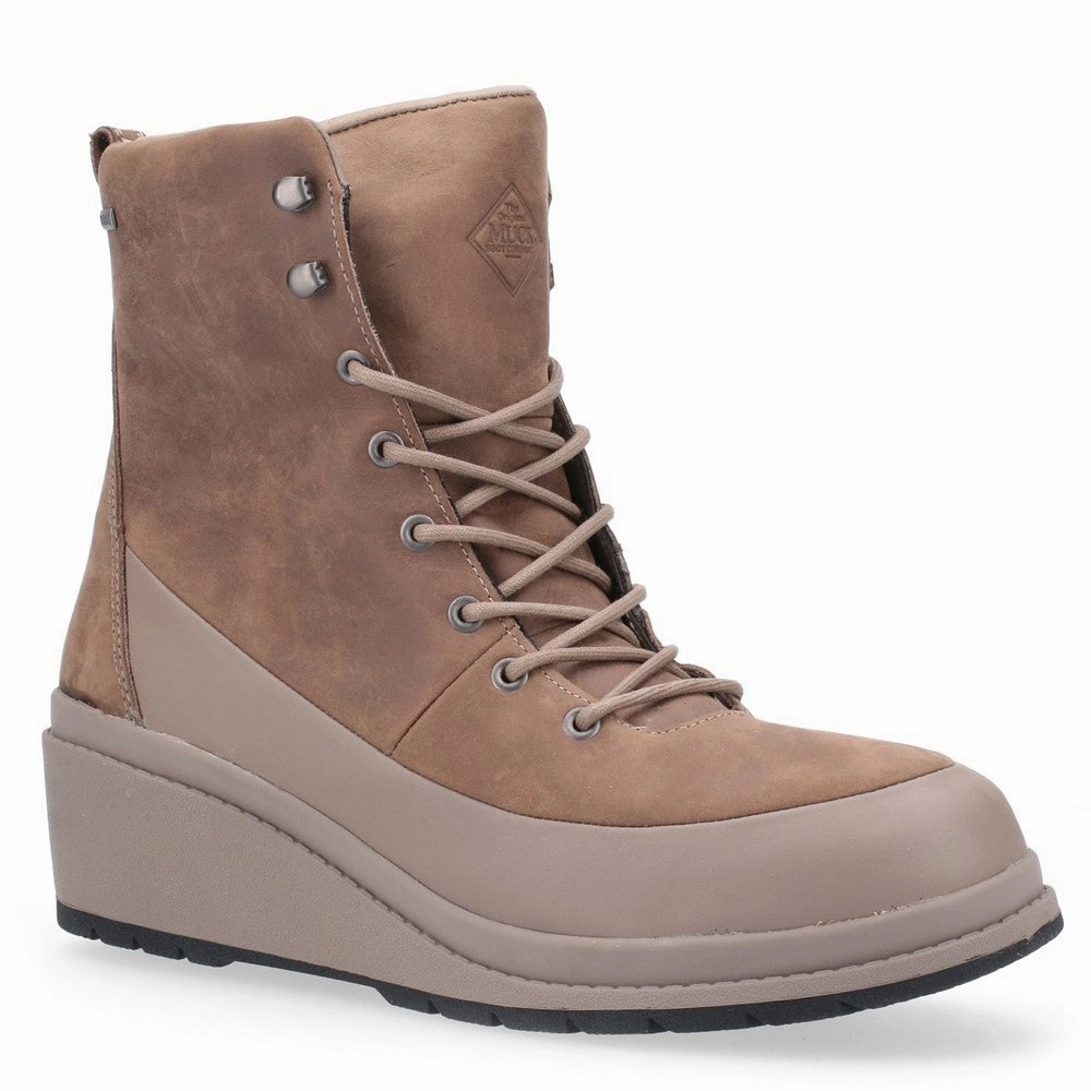 Muck Boots Liberty Leather Wedge Ankle Boots Lightweight Running Shoes,Slip On Athletic Shoes,Breathable Workout Shoes
