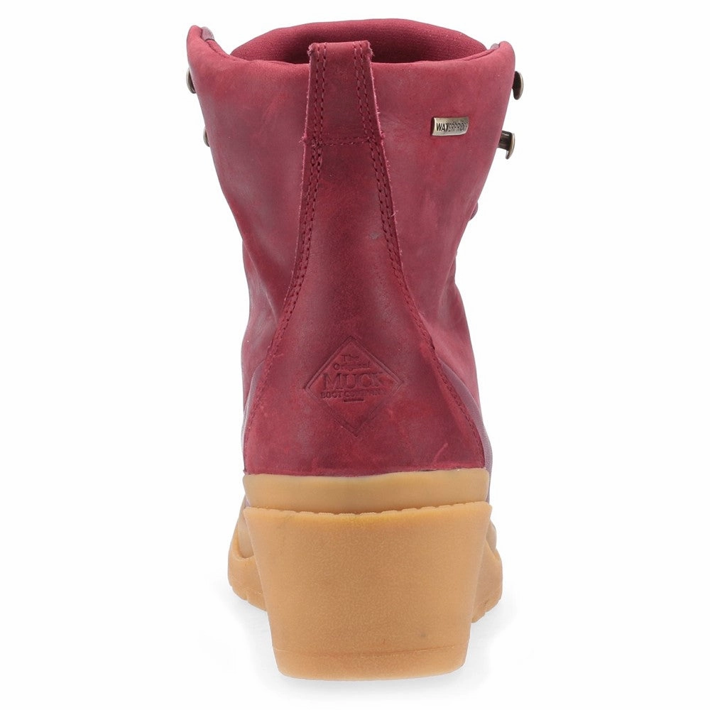 Muck Boots Liberty Leather Wedge Ankle Boots Women's Sneakers Casual Walking Shoes
