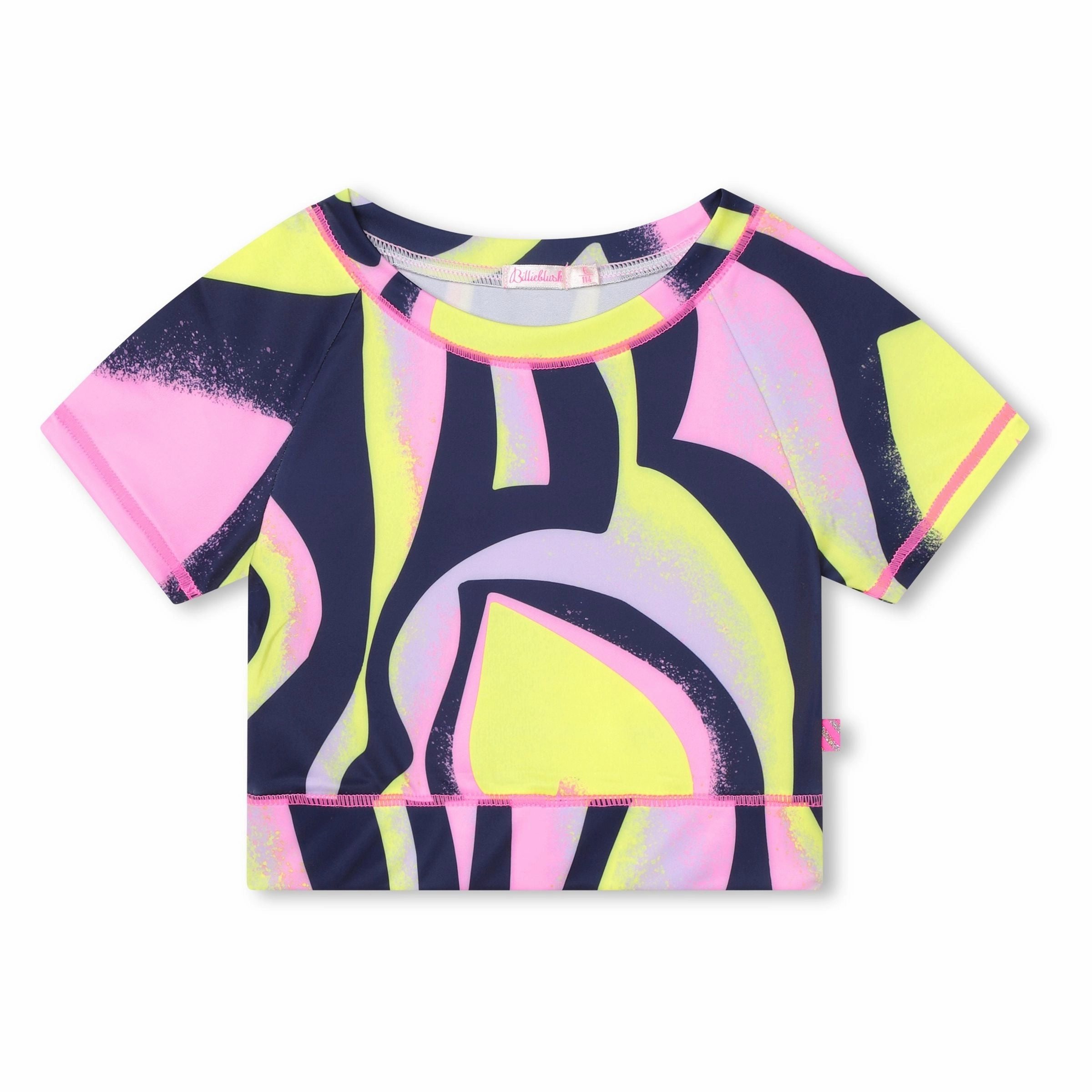 Multicolor Heart Print T-Shirt Girls Tunic Top