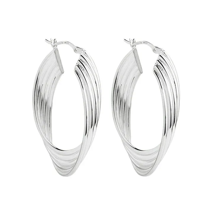 Najo Jewellery Najo - Awaken Oval Silver Earrings