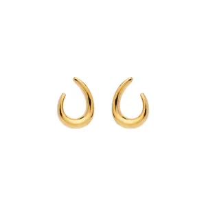 Najo Jewellery Najo - Baby Curl Stud Earrings Gold Plated