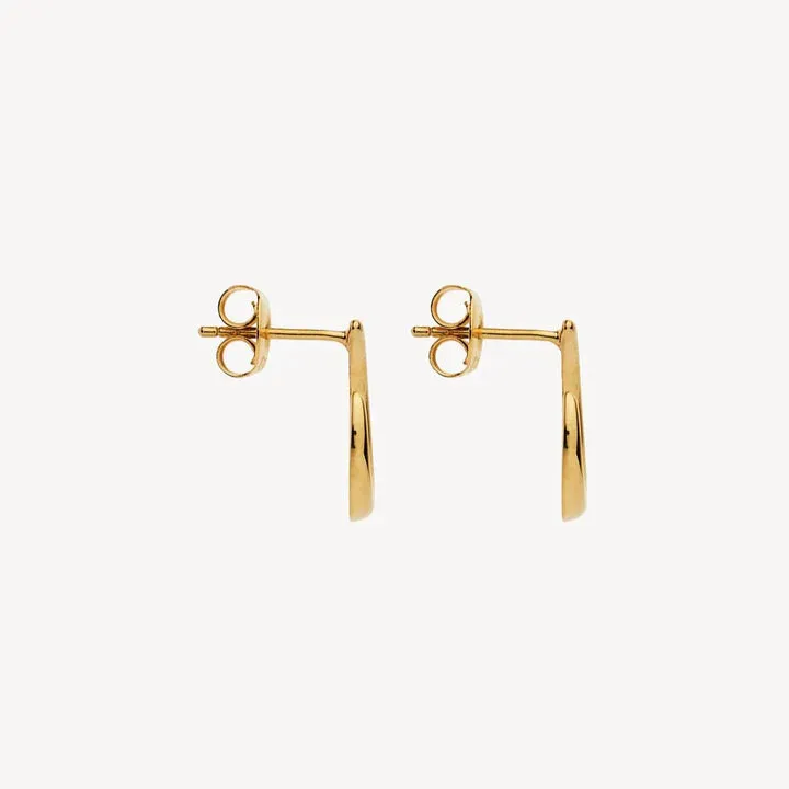 Najo Jewellery Najo - Baby Curl Stud Earrings Gold Plated