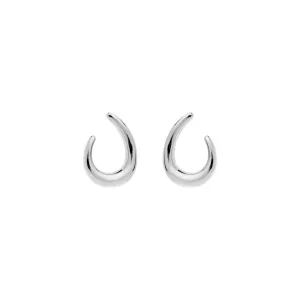Najo Jewellery Najo - Baby Curl Stud Earrings Silver