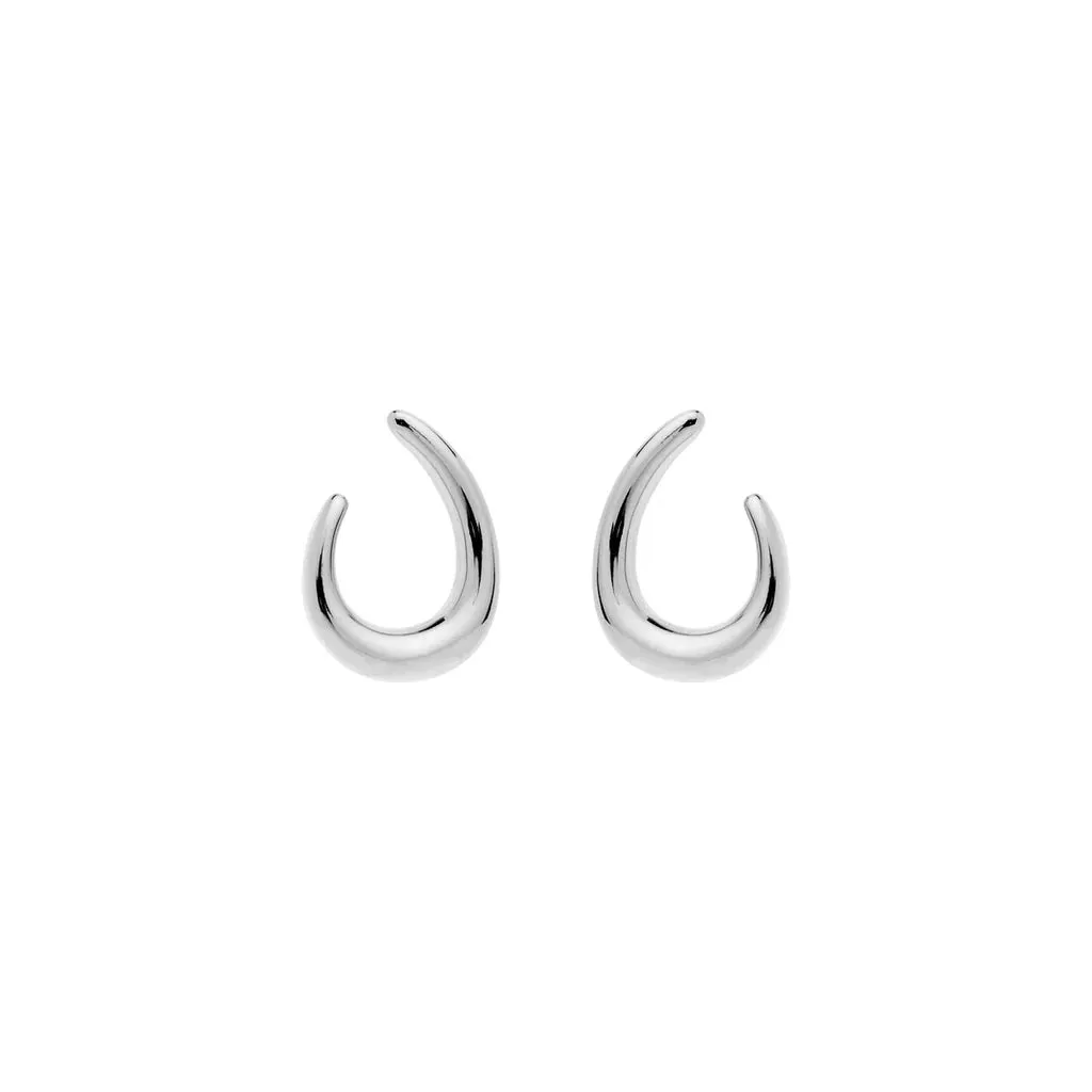 Najo Jewellery Najo - Baby Curl Stud Earrings Silver