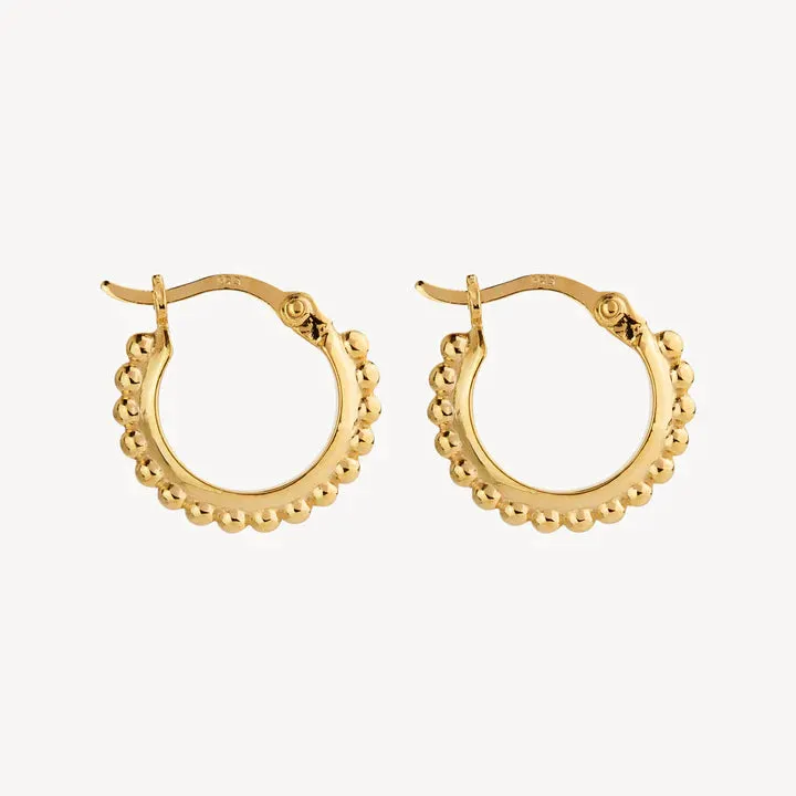 Najo Jewellery Najo - Chia Hoop Earrings Gold Plated
