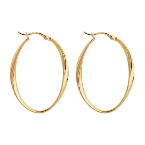 Najo Jewellery Najo - Cinta Large Hoop Earrings Gold Plated