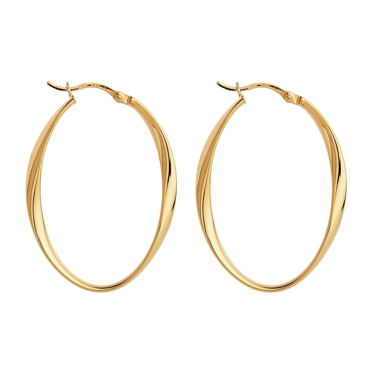 Najo Jewellery Najo - Cinta Large Hoop Earrings Gold Plated