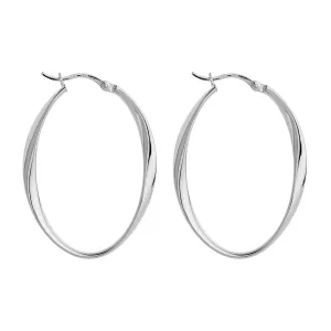 Najo Jewellery Najo - Cinta Large Hoop Earrings Silver