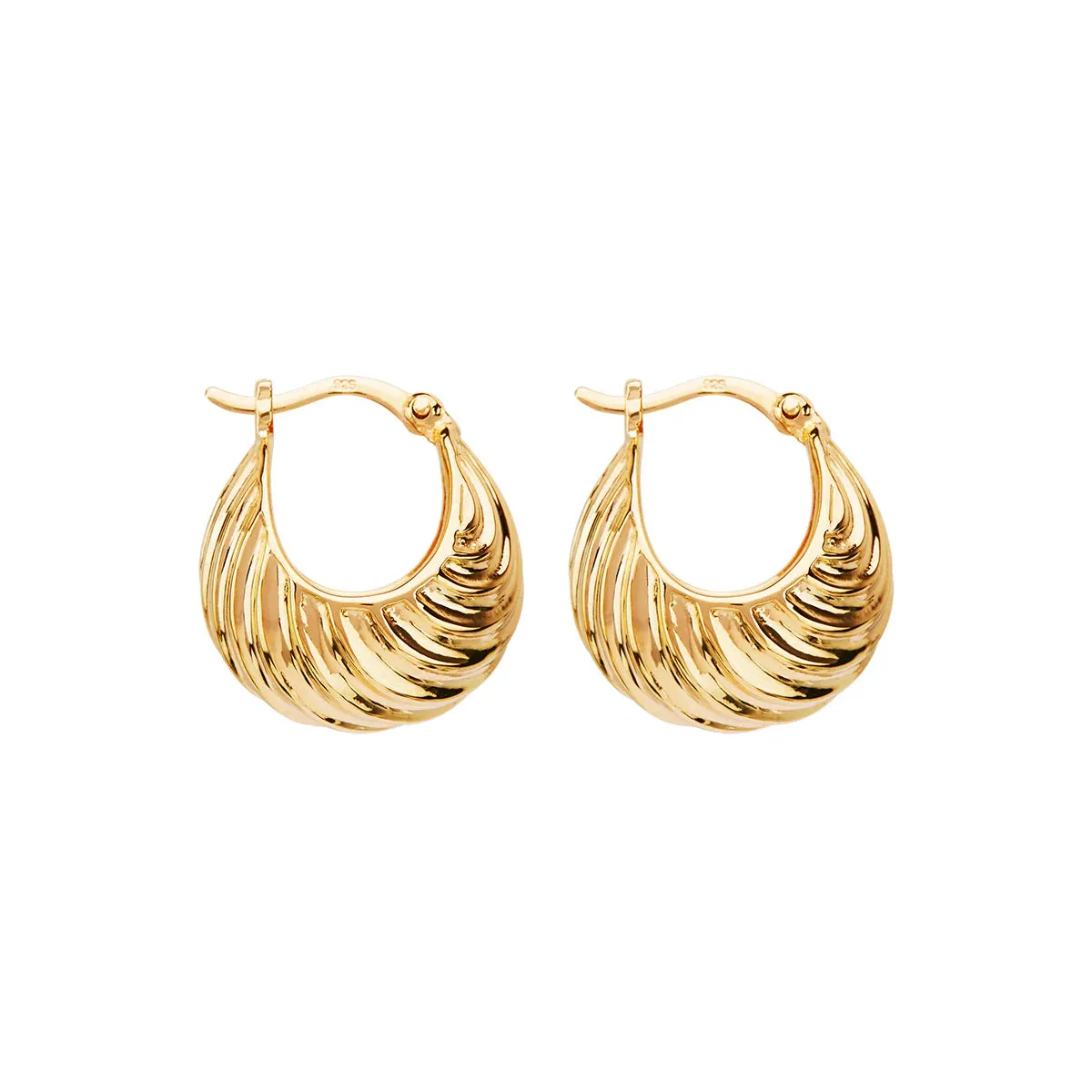 Najo Jewellery Najo - Cloud Catcher Hoop Earrings Gold Plated