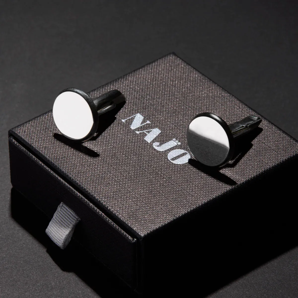 Najo Jewellery Najo - Clásico Round Men’s Silver Cufflinks