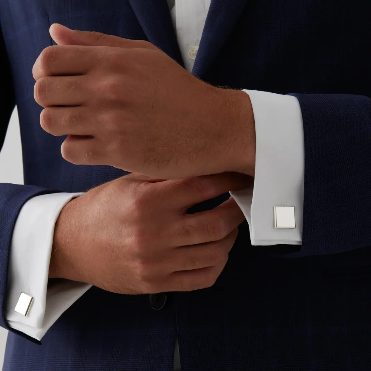Najo Jewellery Najo - Clásico Square Men’s Silver Cufflinks