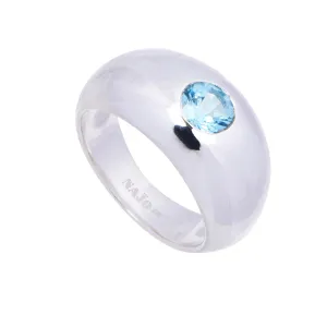 Najo Jewellery Najo - Cosmic Blue Topaz Ring - Large