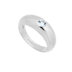 Najo Jewellery Najo - Cosmic Narrow Blue Topaz Ring - Medium