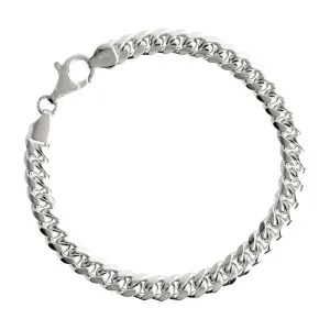 Najo Jewellery Najo - Cuban Mens Silver Bracelet