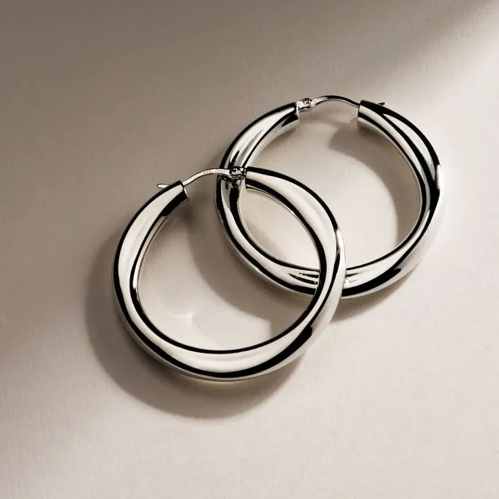 Najo Jewellery Najo - Dune Hoop Earring Silver