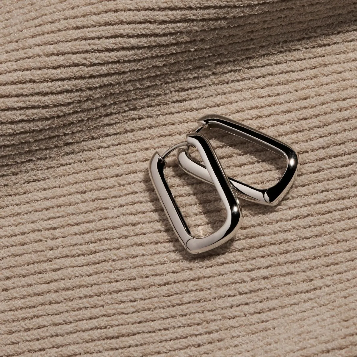 Najo Jewellery Najo - Elemental Hoop Earrings Silver