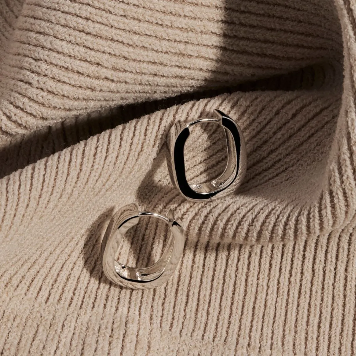 Najo Jewellery Najo - Elysium Hoop Earrings Silver