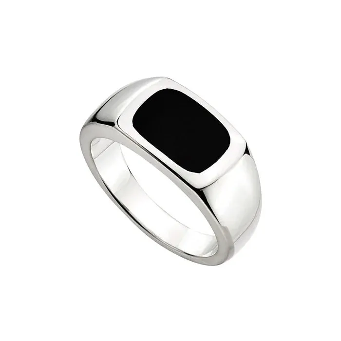 Najo Jewellery Najo - Expedition Men's Silver Black Onyx Ring