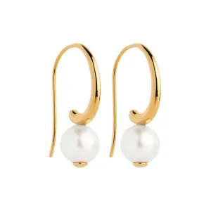 Najo Jewellery Najo - Fern Pearl Earrings Gold Plated