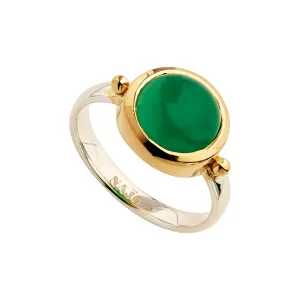 Najo Jewellery Najo - Garland Green Onyx Two-Tone Ring