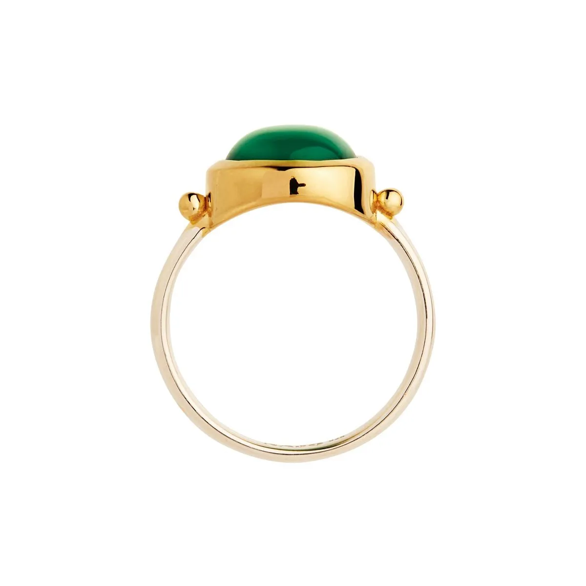 Najo Jewellery Najo - Garland Green Onyx Two-Tone Ring