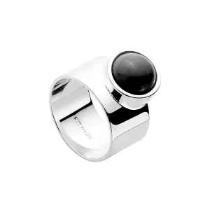 Najo Jewellery Najo - Husk Sterling Silver Onyx Ring