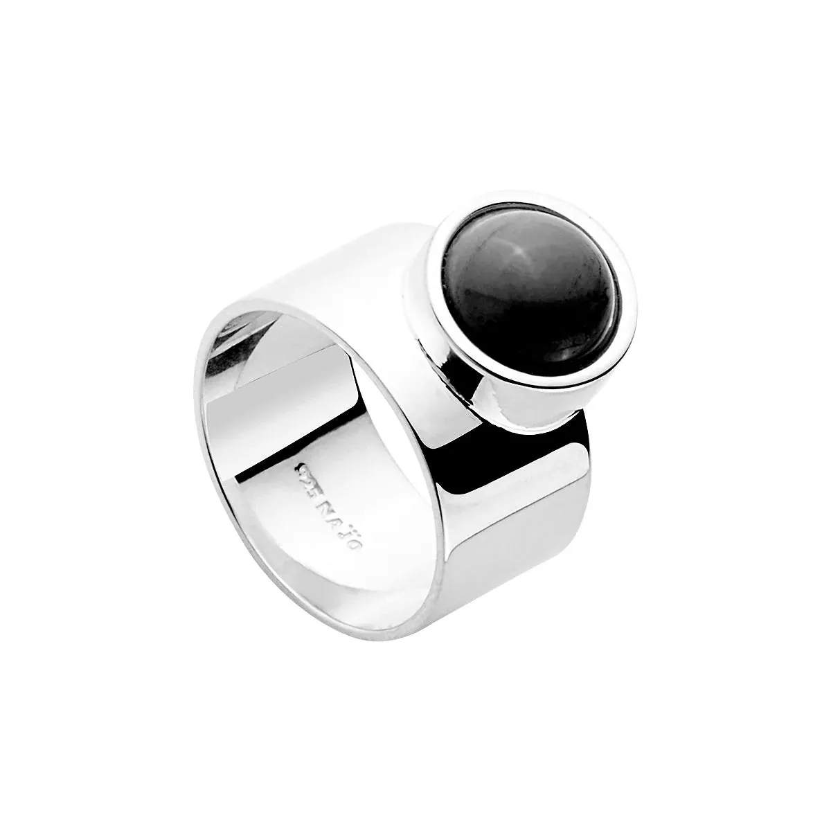 Najo Jewellery Najo - Husk Sterling Silver Onyx Ring