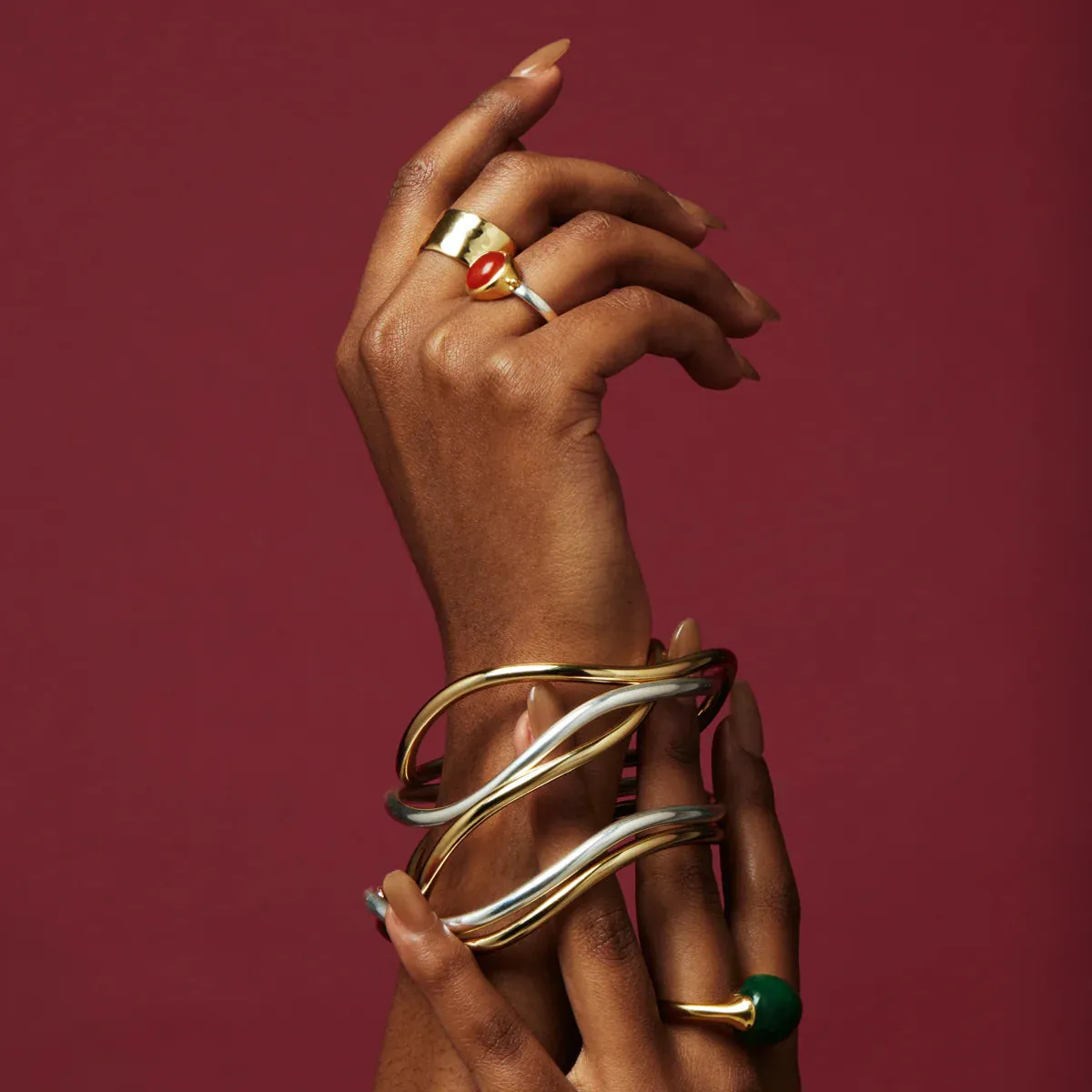 Najo Jewellery Najo - Island of Dreams Bangle Gold Plated 65mm