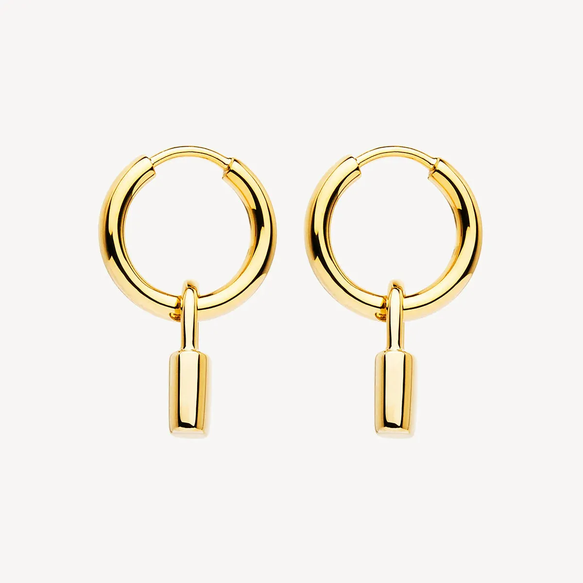 Najo Jewellery Najo - Love Lock Huggies Gold Plated