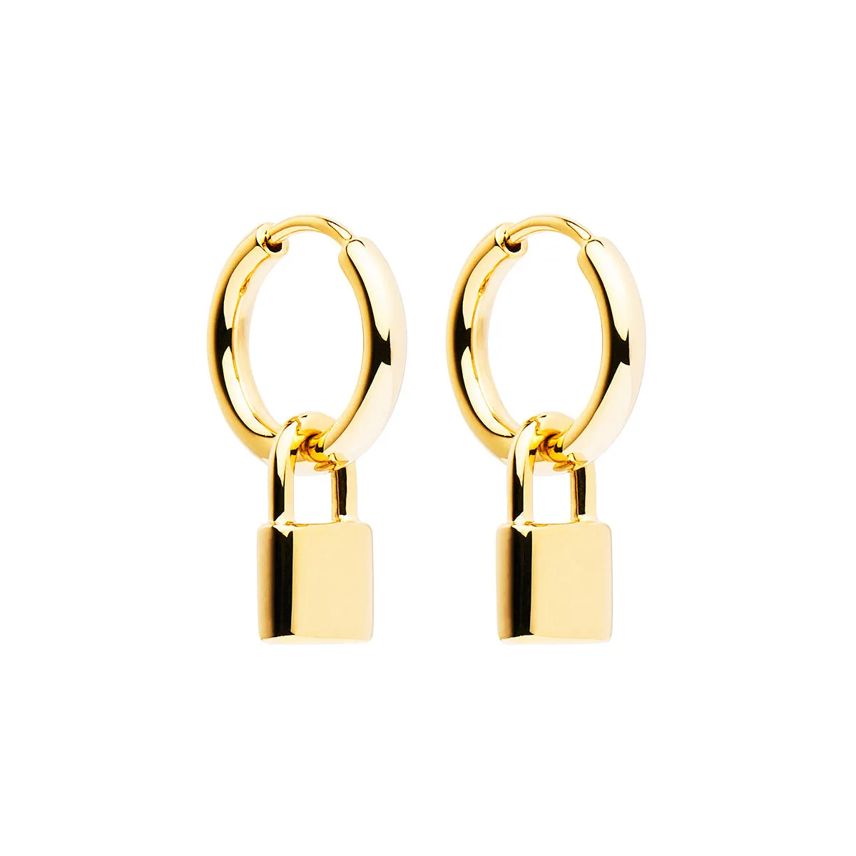 Najo Jewellery Najo - Love Lock Huggies Gold Plated