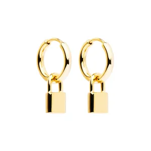 Najo Jewellery Najo - Love Lock Huggies Gold Plated