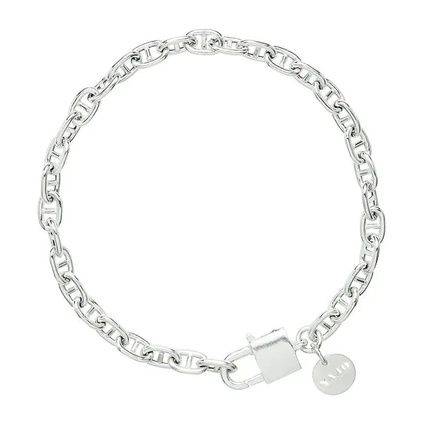 Najo Jewellery Najo - Love Lock Silver Chain Bracelet