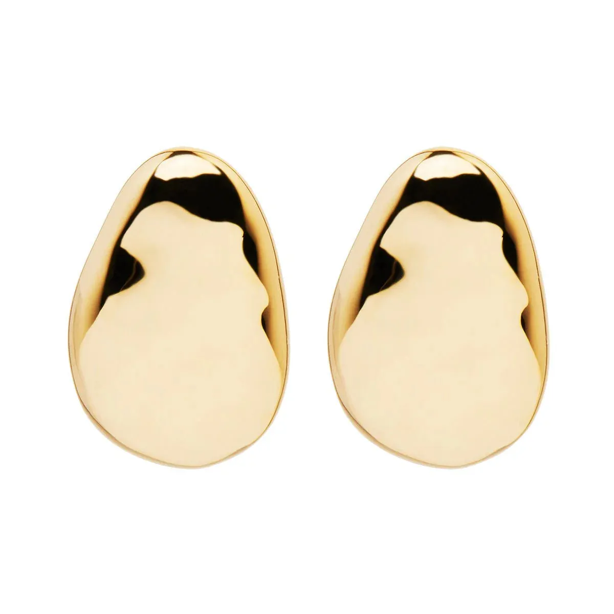 Najo Jewellery Najo - Pebblestone Stud Earrings Gold Plated