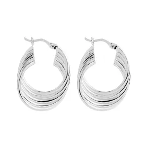 Najo Jewellery Najo - Revival Round Silver Hoop Earring