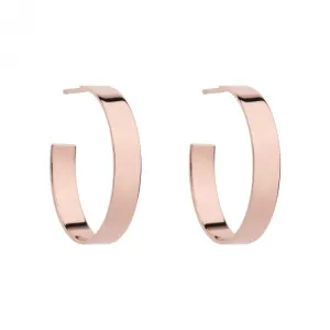 Najo Jewellery Najo -  Ribbon Hoop Stud Earring - Rose
