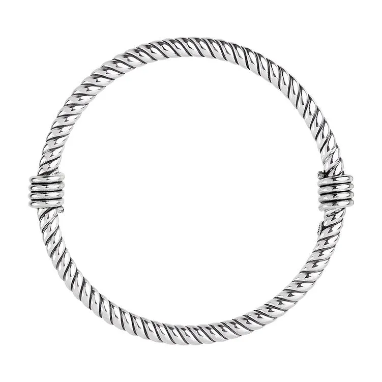 Najo Jewellery Najo - Rope Bangle Silver 65mm