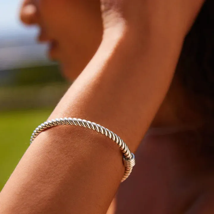 Najo Jewellery Najo - Rope Bangle Silver 65mm