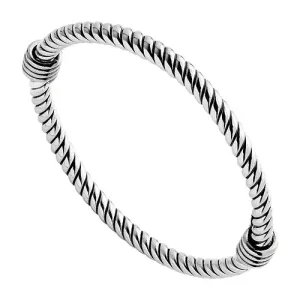 Najo Jewellery Najo - Rope Bangle Silver 65mm