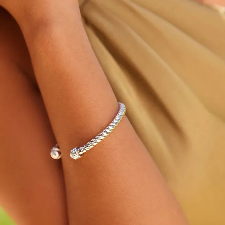 Najo Jewellery Najo - Rope Silver & Tumbaga Cuff 60mm