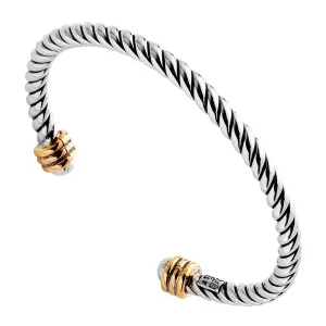 Najo Jewellery Najo - Rope Silver & Tumbaga Cuff 60mm