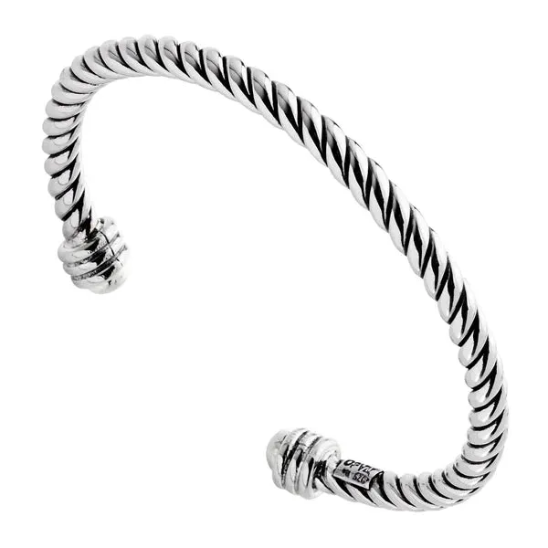 Najo Jewellery Najo - Rope Silver Cuff 60mm Silver
