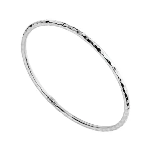 Najo Jewellery Najo - Silver 3mm Bangle with Beaten Texture