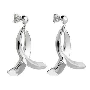 Najo Jewellery Najo - Silver Frond Stud Earrings Silver