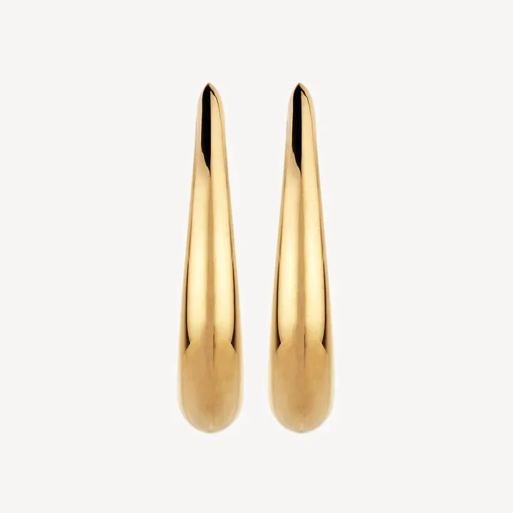 Najo Jewellery Najo - Sweep Stud Earrings Gold Plated