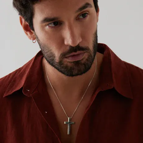 Najo Jewellery Najo - The Cross Mens Silver Necklace