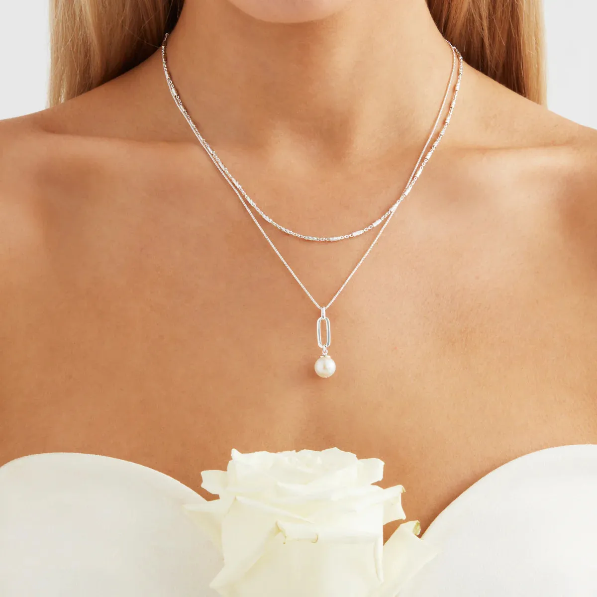Najo Jewellery Najo - The Enchantress Sterling silver pearl necklace