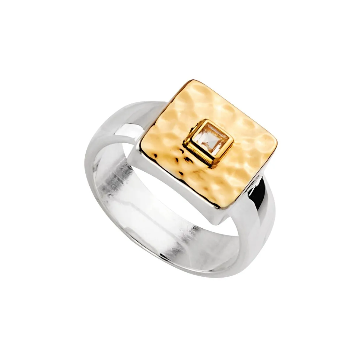 Najo Jewellery Najo - Tribute Two-Tone White Topaz Ring